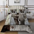 thumbnail image 1 of Erosebridal Safari Elephant Coverlet Set King, African Animal Bedding Set, Rustic Farmhouse Decor 3-Piece, 1 of 5