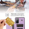 thumbnail image 4 of Design for Samsung Galaxy S20 FE/S20 Fan Edition 5G Wallet Case,PU Leather Phone Case with Screen Protector Card Holder,Stand Shockproof Flip Protective Cover for S20fe5g Women 6.5 inch Purple, 4 of 6