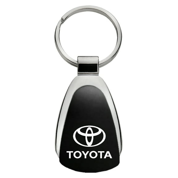 Autogold Engraved Leather Key Chain Automotive Key Holders, Toyota Logo, Black, 0.01 lb