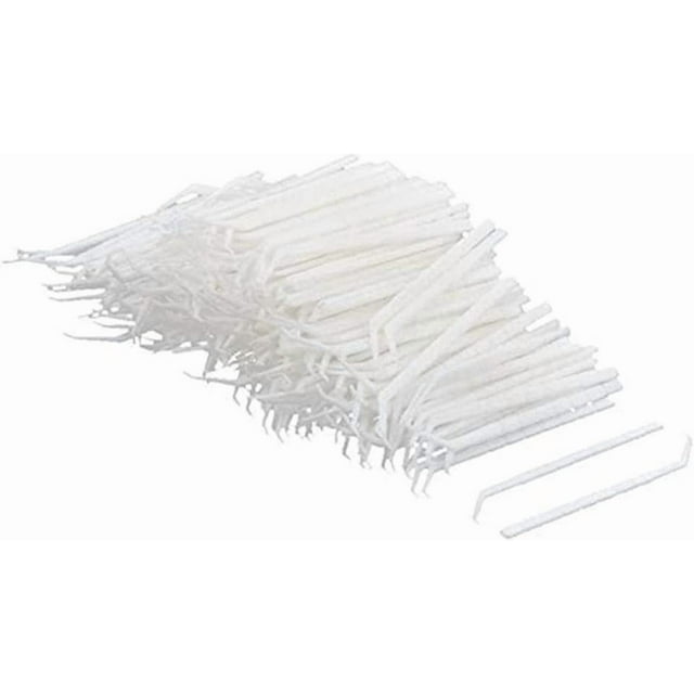 Plastic Household Teeth Cleaning Tool Curved Hook Toothpicks White (150 Pcs)
