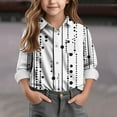 thumbnail image 2 of AUNVITO Boys & Girls Polka Dot Print Button Down Shirt Long Sleeve Casual Shirt Jacket Spring Summer 3-16 Years, 2 of 5
