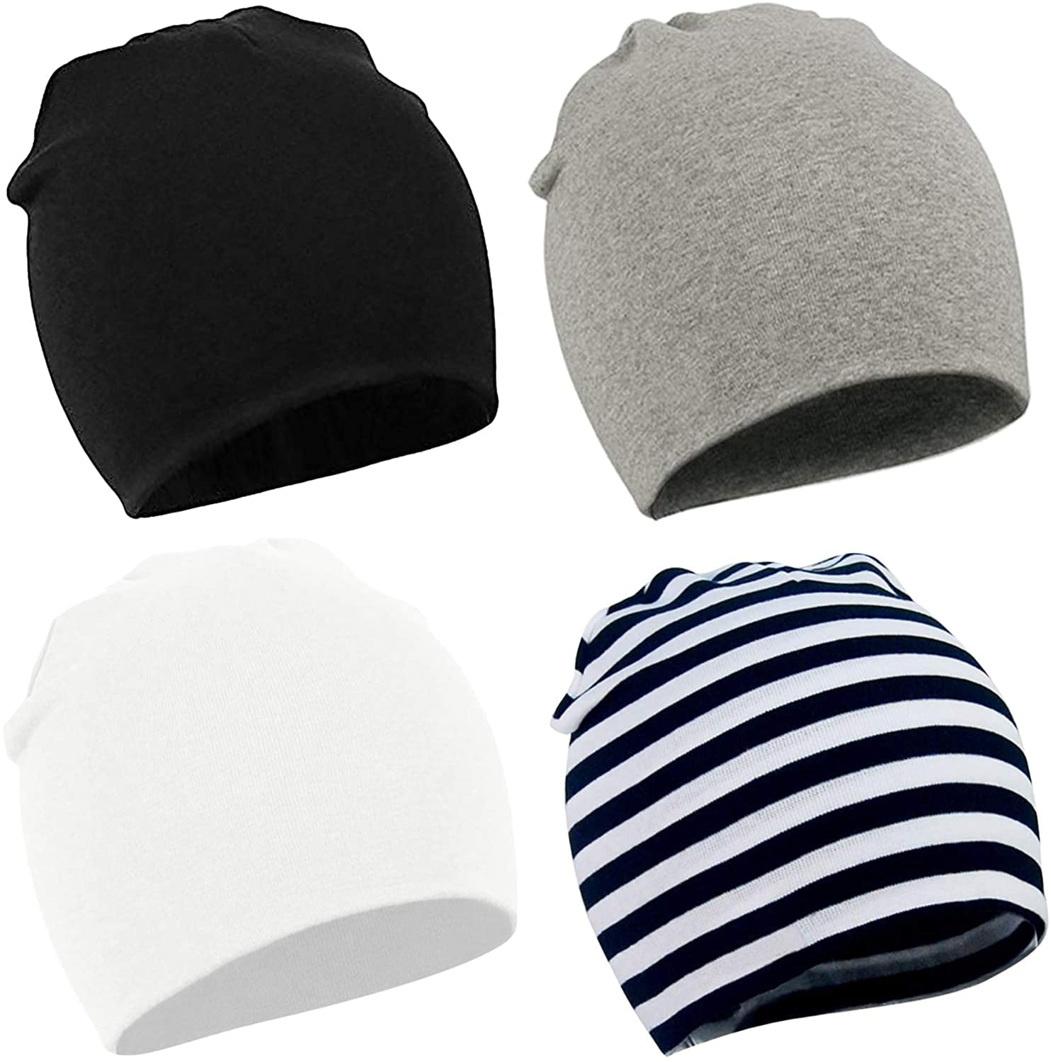 Zando Baby Cotton Beanies for Boys Toddler Knit Hats Cute Warm Infant Beanies for Baby Girls Newborn Caps for Baby Boy
