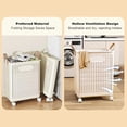 thumbnail image 4 of Laundry Hamper with Wheels, 160L Large Hampers for Laundry Rolling Laundry Basket, Dirty Clothes Hamper for Hotel, Home, Closet, Dorm, 1-Pack White, 4 of 10