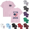 thumbnail image 5 of COMVALUE 250Th Anniversary USA Shirt Womens 1776-2026 250Th Anniversary American Flag Graphic Tshirts (Black, XXL), 5 of 9