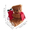 thumbnail image 3 of Plush Christmas Bear Hanging Ornament,Soft Stuffed Holiday Pendant with Hanging Loop,Indoor & Outdoor Decor for Christmas Tree,Front Door,Mall Scene And Seasonal Gift Selection, 3 of 8