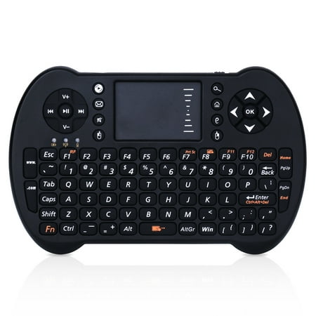 2.4G Mini USB Wireless English Russian Spanish Hebrew Version Keyboard Touchpad & Air Fly Mouse Remote Control for Android Windows Smart (Best Android Phone With Physical Keyboard)