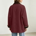 thumbnail image 3 of JOANKDMI Fall Jackets Women Corduroy Lapel Button Down Chore Barn Jacket Lightweight Casual Long Sleeve Winter Outerwear with Pockets, 3 of 9