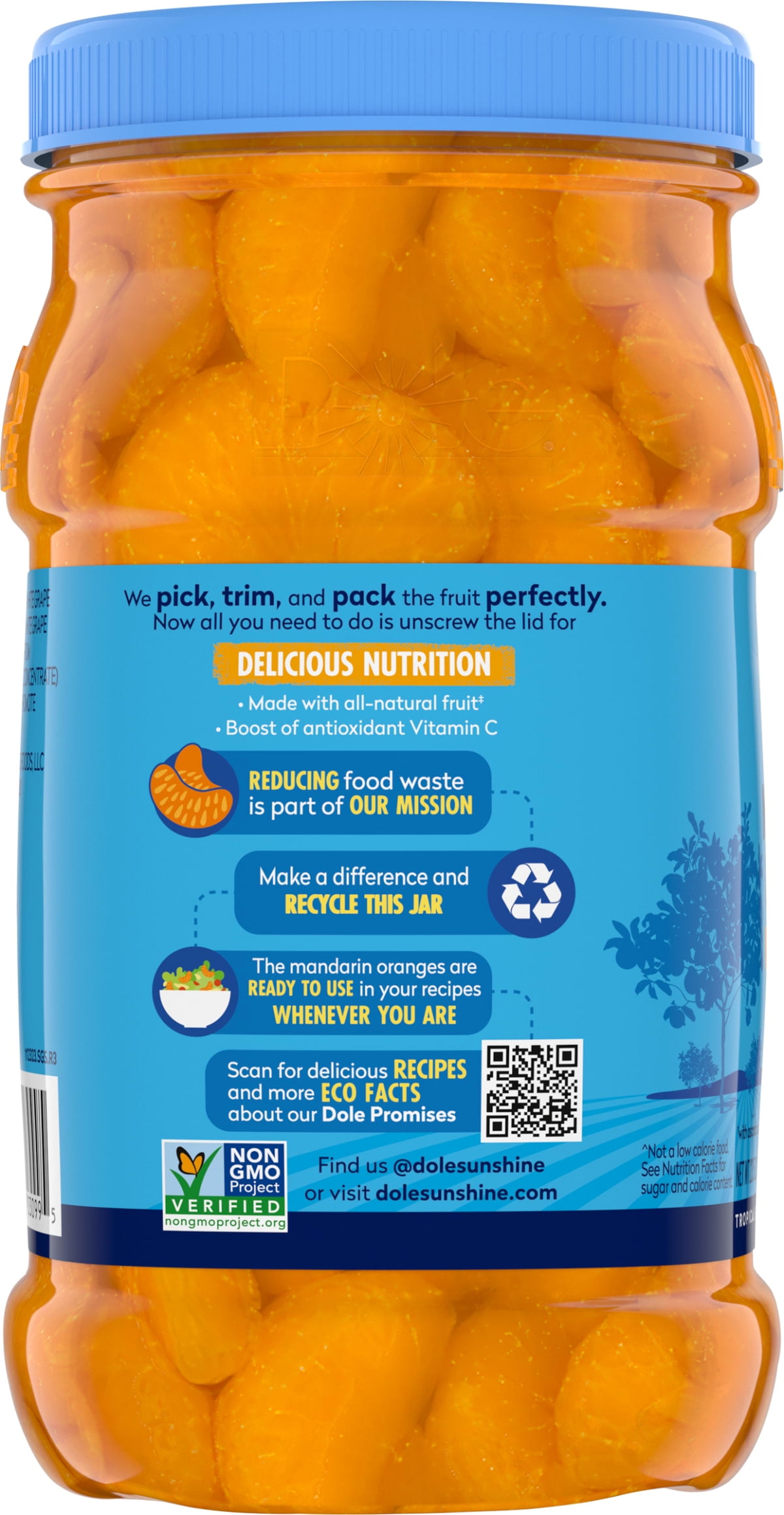 (3 pack) Dole Mandarin Oranges in 100% Fruit Juice, 23.5 oz Jar