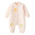 thumbnail image 1 of MIASHUI Baby Clothes Girls Long Sleeve Pullover Romper Cute Little Embroidery Pattern Sweatshirt Bodysuits Romper,Pink,9-12 Months, 1 of 8