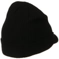 thumbnail image 2 of Big Knit Ribbed Beanie with Visor - Black XL-3XL, 2 of 5