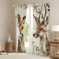 thumbnail image 3 of Feelyou Farmhouse Deer Fox Curtains Pack of 2 (42x84 Each), Rustic Jungle Wildlife Curtains Blackout, Leaf Branches Plant Bedroom Curtains, Curtains and Drapes Decor, 3 of 6