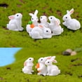 thumbnail image 2 of Linyer Rabbit Adornment Practical Lovely Exquisite Vivid Bunny Statue Interesting Multi-functional Small Bunny Figurine Type 7, 2 of 6