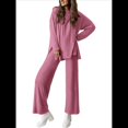 thumbnail image 1 of Conjuntos de Dos Piezas para Mujer, Camisetas de Larga A Juego, Pantalones Anchos y Chándales, Ropa de Otoño. Rosa L, 1 of 10