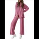 thumbnail image 1 of Conjuntos de Dos Piezas para Mujer, Camisetas de Larga A Juego, Pantalones Anchos y Chándales, Ropa de Otoño. Rosa S, 1 of 10