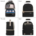thumbnail image 6 of NCVI Breastmilk Cooler Bag Backpack with Ice Pack, Fits 6 Bottles (Black), 6 of 9