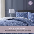 thumbnail image 5 of Virtu Comforter Sets, All Season Lightweight Botanical Twin Comforter Set, 2-Pc Bedding Sets, Slate Blue/Cloud Stone, 5 of 8