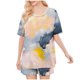 thumbnail image 2 of Conjunto de Pijama de las Mujeres de Moda Casual Color Sólido Casa Manga Corta Cuello Redondo Superior Y Pantalones, Ropa de Salón, 2 of 6