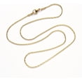 thumbnail image 4 of Collar de cadena de cable chapado en oro de 18 quilates, delicado, minimalista y sencillo, con cierre de mosquetón. Ideal para joyería de moda, bodas o como regalo de cumpleaños., 4 of 4