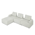 thumbnail image 5 of 99'' Modular Sectional Sofa Couch for Living Room, Modern Tufted L-Shape Sectional Sofa Couch with Convertible Chaise Ottoman,DIY Combination for Office Apartment,White, 5 of 7
