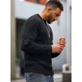 thumbnail image 3 of Colsmile Men's Cable Knit Crewneck Sweater, Casual Long Sleeve Pullover for Fall Winter, 3 of 11