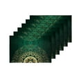 thumbnail image 4 of MKHERT Vintage Mandala Floral Circle Culture Swirls Pattern Placemats Table Mats for Dining Room Kitchen Table Decoration 12x18 inch,Set of 6, 4 of 4