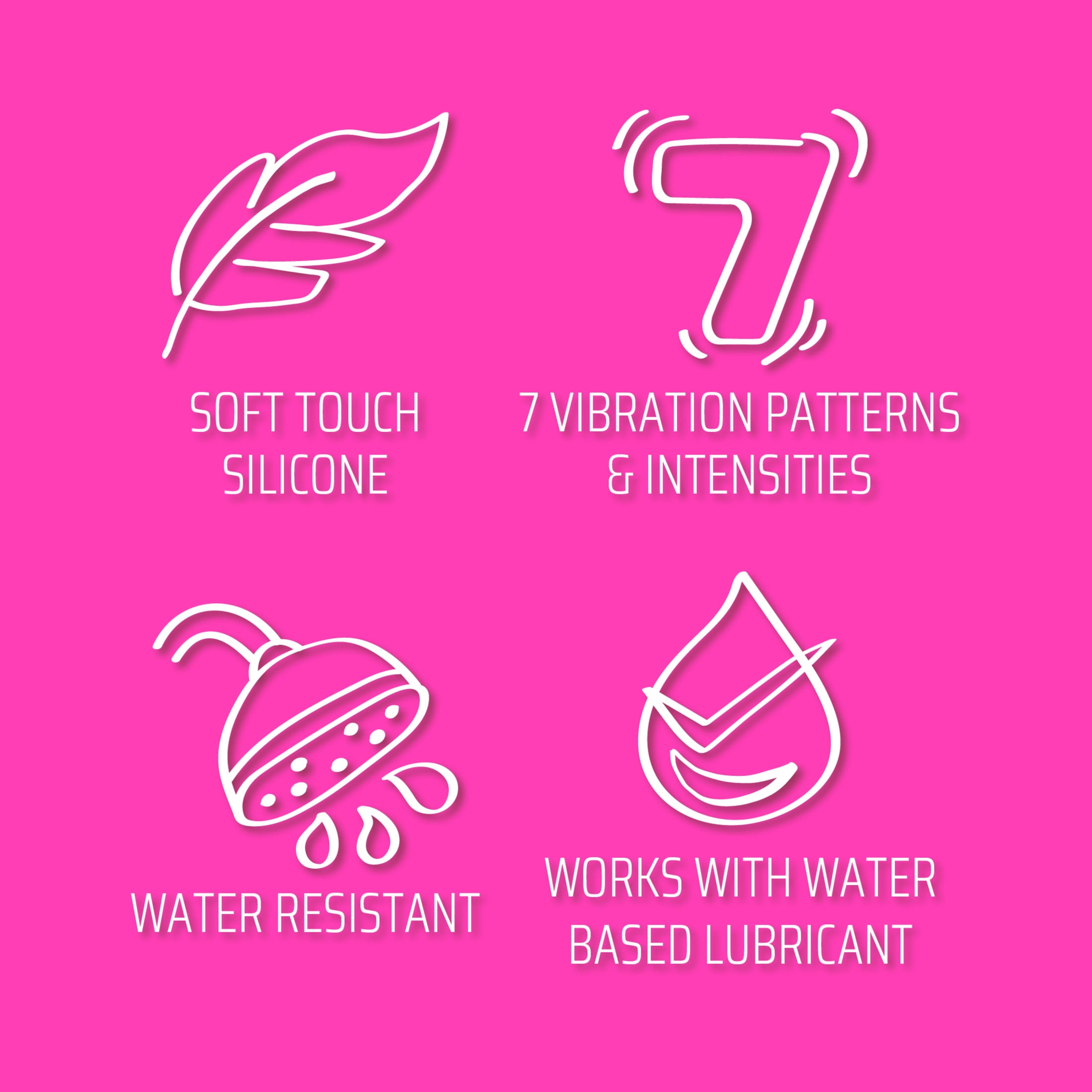 Queen V The VIP & The Wing Slip On Water Resistant Silicone Personal Massager, Adult Sex Toy for Woman