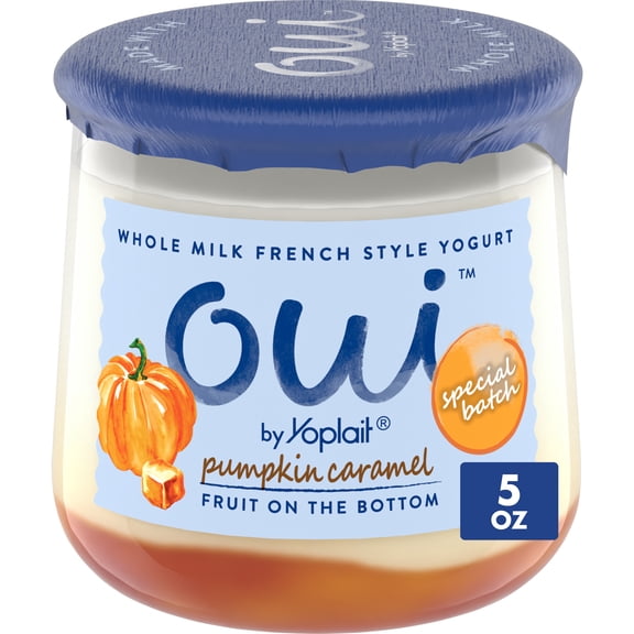 Oui by Yoplait French Style Pumpkin Caramel Whole Milk Yogurt 5 OZ Jar