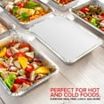 thumbnail image 7 of 2 Lb Small Aluminum Pans with Lids (100 Pack) Foil Pan + Cardboard Lid, Disposable Cookware, Takeout Trays with Lids - To Go Disposable Food Containers for Restaurants & Catering, Stock Your Home, 7 of 7
