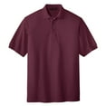 thumbnail image 5 of Yellow Rooster Male Silk Touch Polo Men Extended T-Shirts Burgundy 5XL, 5 of 7