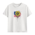 thumbnail image 4 of Odeerbi Niños Niñas Outfit Día de La Independencia Camiseta de Manga Corta Con Estampado Patriótico Con Pantalones Cortos Set de 2 Piezas, 4 of 9