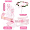 thumbnail image 2 of Kit de fajas de maternidad Xinnun, 5 unidades, corona de flores, color rosa, para baby shower, 2 of 7