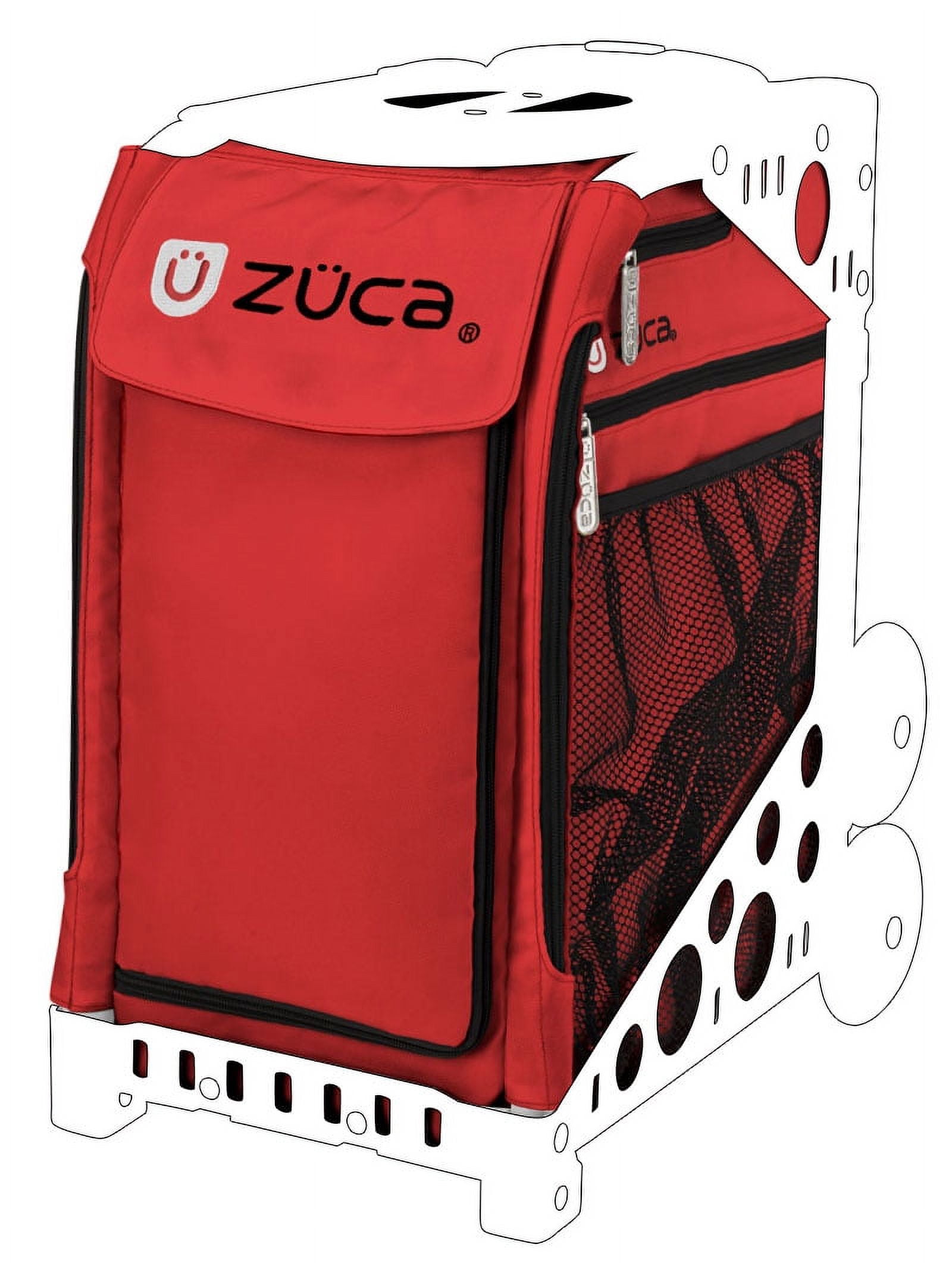 Zuca 18" Sport Bag - Chili with 2 Small Utility Pouch (Pink Frame)