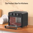 thumbnail image 7 of PARIS RHÔNE Air Fryer, 14.8QT 9 in 1 Toaster Oven, 450℉ Food Dehydrator, Knob-Controlled Freidora de Aire for Easy, Oil Less and Healthy Meals with Nonstick Dishwasher Safe Basket and Trays (Black), 7 of 7