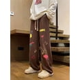 thumbnail image 3 of Pantalones rectos holgados con estampado de grafiti americano para hombre, pantalones de chándal de pierna ancha estilo Y2K para hombre, nuevos pantalones de moda de hip hop, 3 of 5