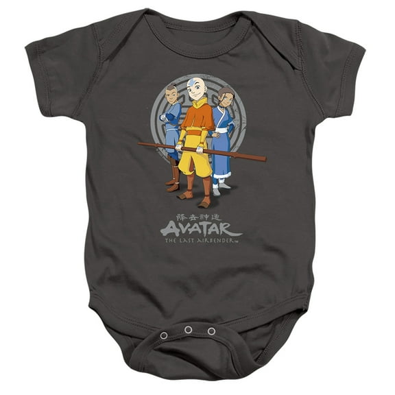 Avatar The Last Airbender Team Avatar Unisex Infant Snap Suit for Baby (18 Months) Charcoal