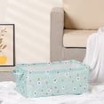 thumbnail image 5 of Unique Bargains Fabric Storage Bins with Handles Collapsible Basket Green With Lids, 5 of 7