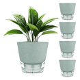 thumbnail image 1 of Pot de Plante Auto-Arrosant de 6 Pouces avec Réservoir Visuel Vert, 1 of 5