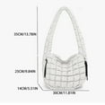 thumbnail image 2 of Hvyesh Quilted Puffer Tote Bag Large Crossbody Shoulder Bag with Zipper, Nylon Bubble Handbag Carryall Bag for Women, 2 of 5