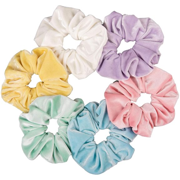 Pastel Hair Scrunchies Large Velvet Elastic Scrunchy Bobbles Ice Cream Color Hair Bands Soft Hair Ties Hair Accessories