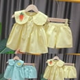 thumbnail image 4 of TAIAOJING Toddler Girls Clothes Summer Short Set New Small And Medium Sized Girls Fruit Pattern Short Sleeved Shorts Casual Two Piece Set 6-12 Months, 4 of 8