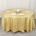 thumbnail image 6 of BalsaCircle 120 in Champagne Stripes Satin Round Tablecloth Wedding Party Linens Events Reception Decorations Supplies, 6 of 8