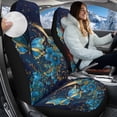 thumbnail image 2 of Uorisanigo Car Seat Covers Front Seats, Flurry Blue Butterfly Bucket High Back Car Front Seat Covers, Full Coverage Auto Seats Cushion Protection Fit for Most Cars, Automotive Accessories, 2 of 7