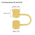 thumbnail image 2 of 24Pack Straw Cover Cap, Khaki Silicone Straw Tips Cover Fits 8mm/0.32" OD Drinking Straws, 2 of 7