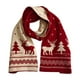 thumbnail image 1 of Bufandas de mujer con reno navideño, estampado de doble cara, alargadas, cálidas, de punto, de acrílico, 1 of 2
