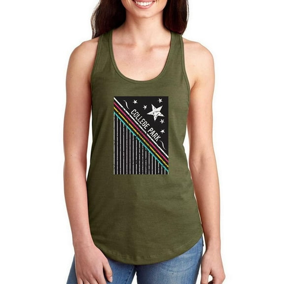 Slogan College Park On Star Racerback Tank Women -Image by Shutterstock, Female Small