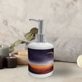 thumbnail image 3 of Ambesonne Nebula Soap Dispenser & Toothbrush Holder Set, Solar Sky Orbit Comet, 2 Pcs, Purple Dark Orange, 3 of 6