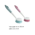 thumbnail image 2 of DRAFIDEEP 2pcs Kitchen Brush Durable Dish Scrubber With Long Handle For Removal Random Color For Pots Dishes And Sink, 2 of 8