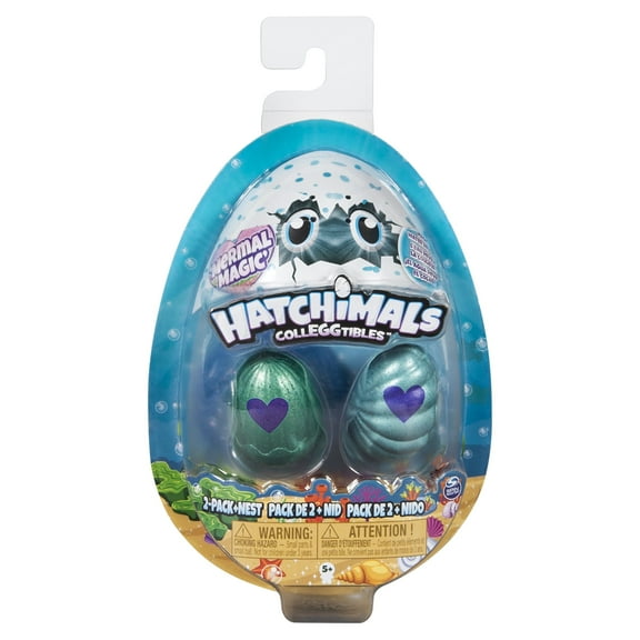 Hatchimals CollEGGtibles, Mermal Magic 2 Pack   Nest with Season 5 Hatchimals, for Kids Aged 5 and Up (Styles May Vary)