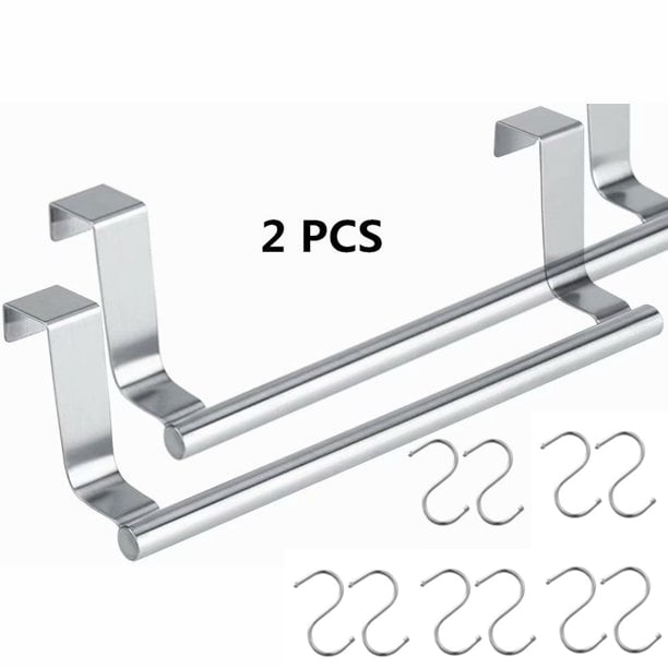 Artrylin Over Towel Bar with 10 Hooks, 9 Inch Brushed Stainless