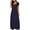 Dark Blue, variant on Up to 30% off Women Summer Dresses, Women's Large Pocket Solid Color Dress Sexy Round Neck Short Sleeved Long Sleeved(Red,S)
